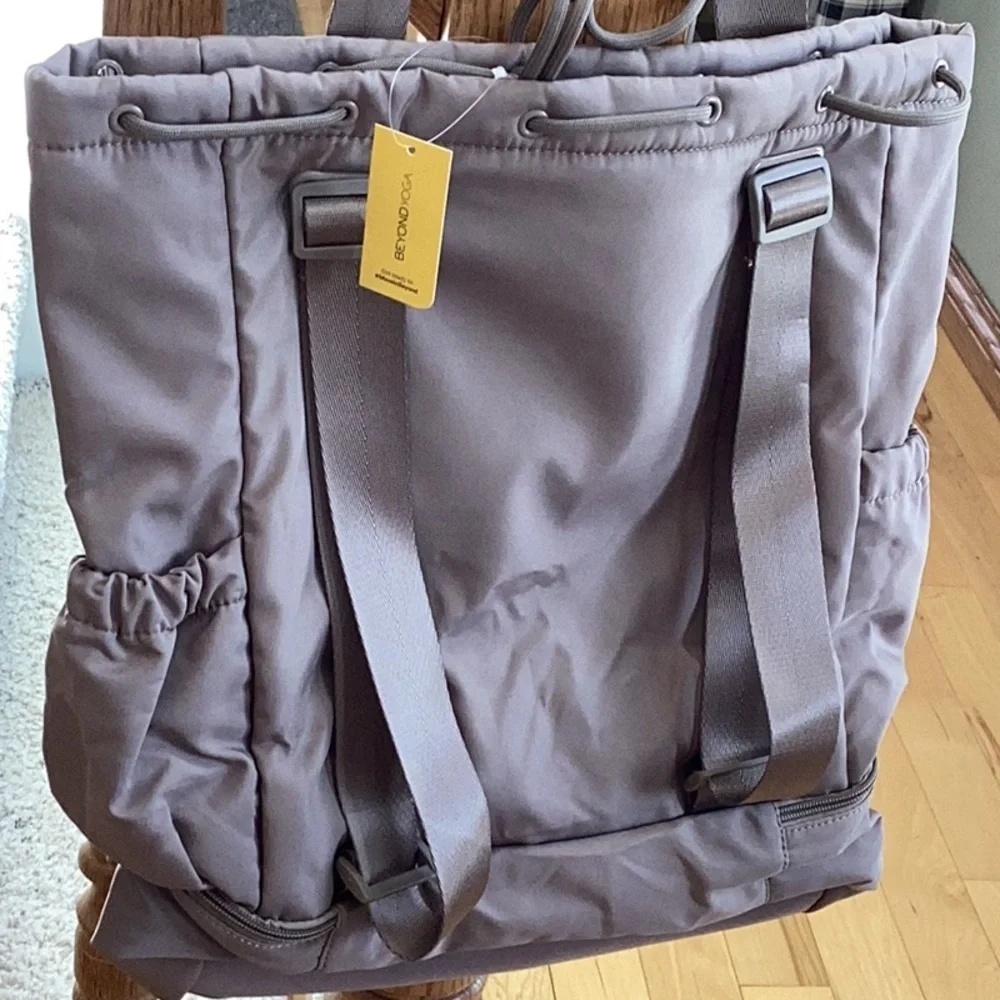 Beyond Yoga Tan Backpack Versatile and Stylish